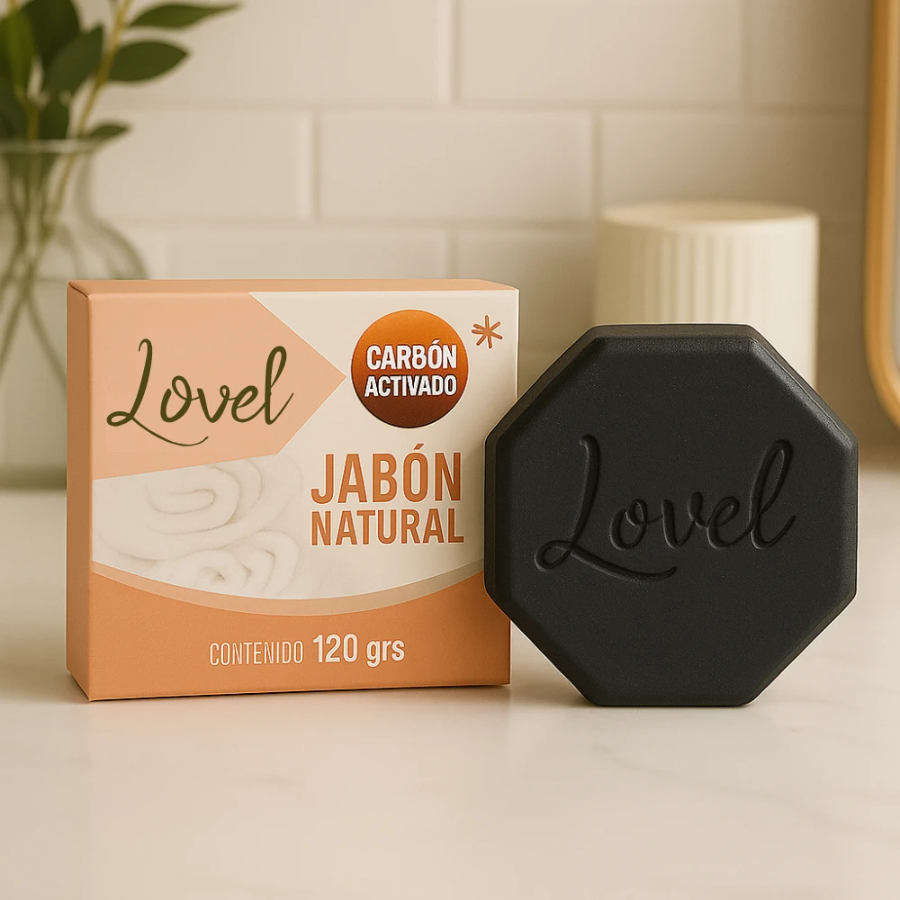 Jabon de carbón activado natural