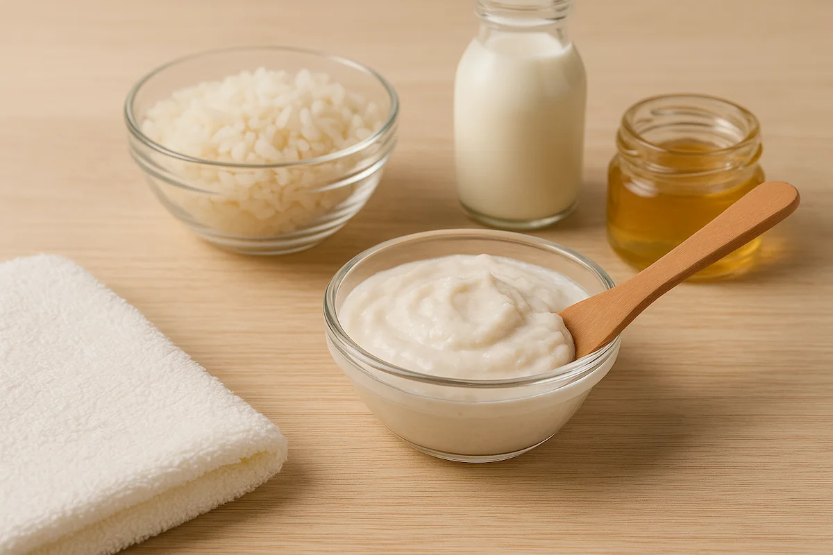 Mascarilla de arroz para los pezones