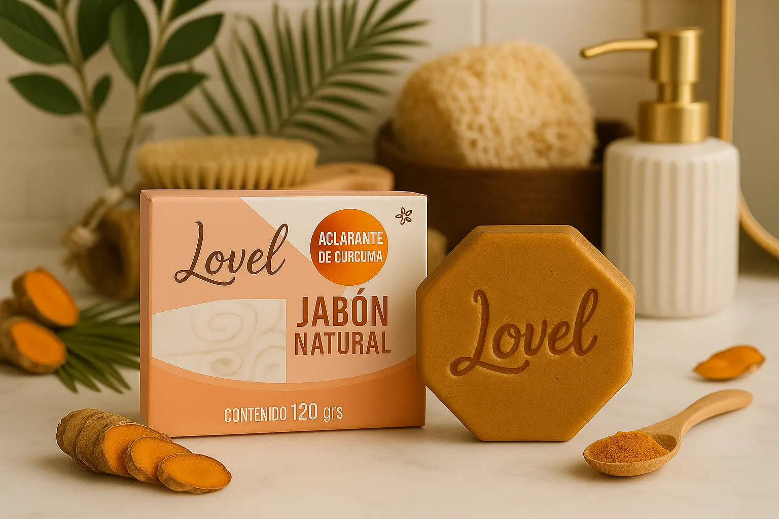Jabón aclarante de cúrcuma